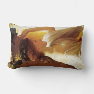 Coussin Rectangle Fille avec un panier de fruits (par Frederic Leigh