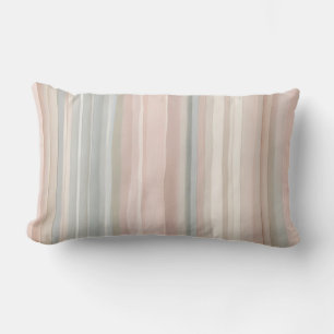 Coussin Rectangle Fille rose et Mint Moderne bande côtière