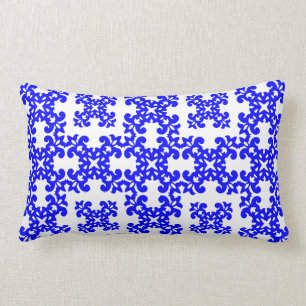Coussin Rectangle Filles bleues et blanches de son style Girly
