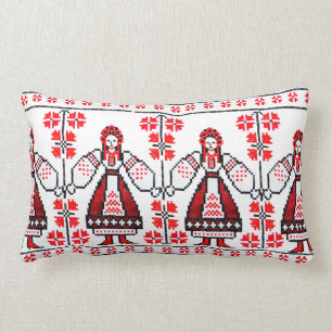 Coussin Rectangle Filles ukrainiennes traditionnelles de l'Ukraine