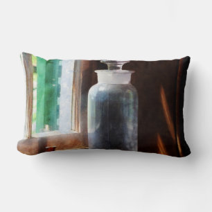 Coussin Rectangle Flacon de réactif et petite bouteille marron