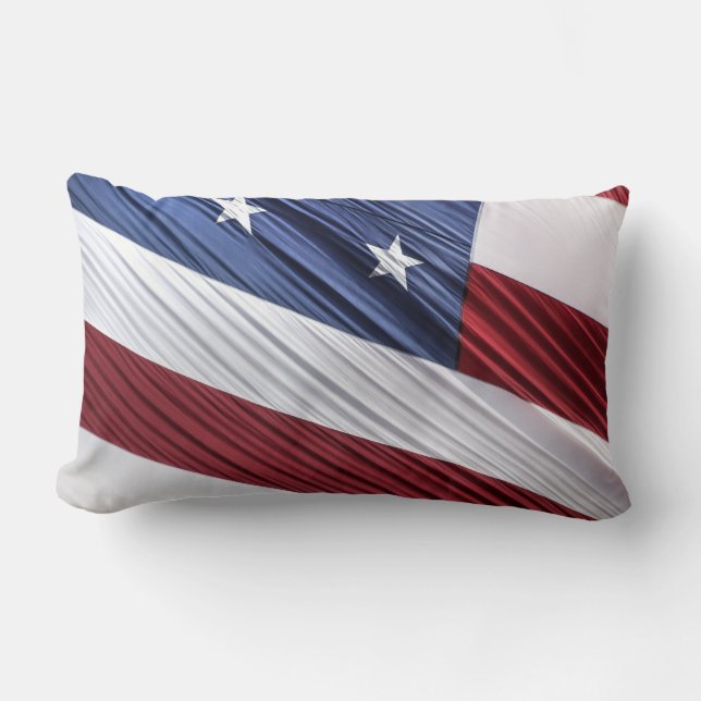 Coussin Rectangle Flag patriotique américain rouge, blanc et bleu (Recto)