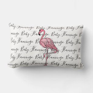 Coussin Rectangle Flamant rose   flamant rose, oiseau tropical rose