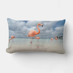 Coussin Rectangle Flamants roses Beach Aruba