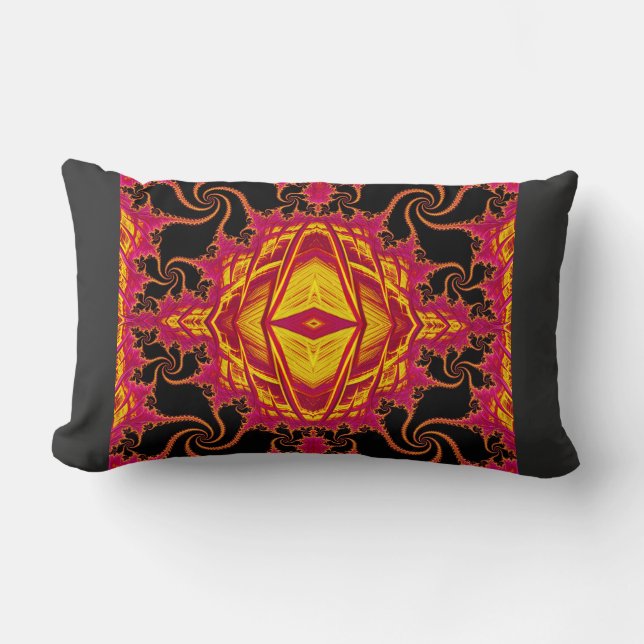 Coussin Rectangle Flamboyant fractal (Recto)