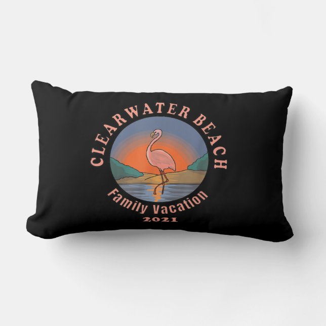 Coussin Rectangle Flamingo | Clearwater Beach Flamingo Vacation 2021 (Recto)