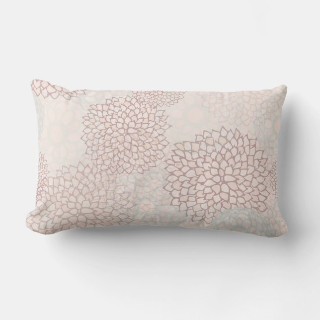 Coussin Rectangle Fleur blanche et lavande (Recto)