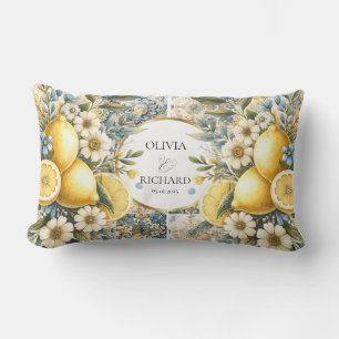 Coussin Rectangle Fleur carrelée méditerranéenne Italien Positano Le