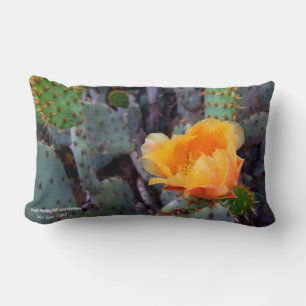 Coussin Rectangle Fleur de cactus à poires orange