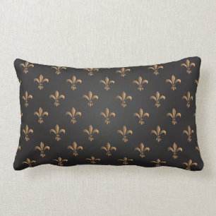 Coussin Rectangle Fleur de lis, vintage, élégant, chic.classy, mot