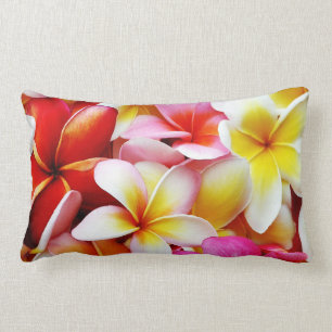 Coussin Rectangle Fleur d'Hawaï de Frangipani de Plumeria customis