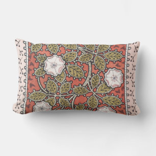 Coussin Rectangle Fleur d'illustration Rose sauvage Vintage