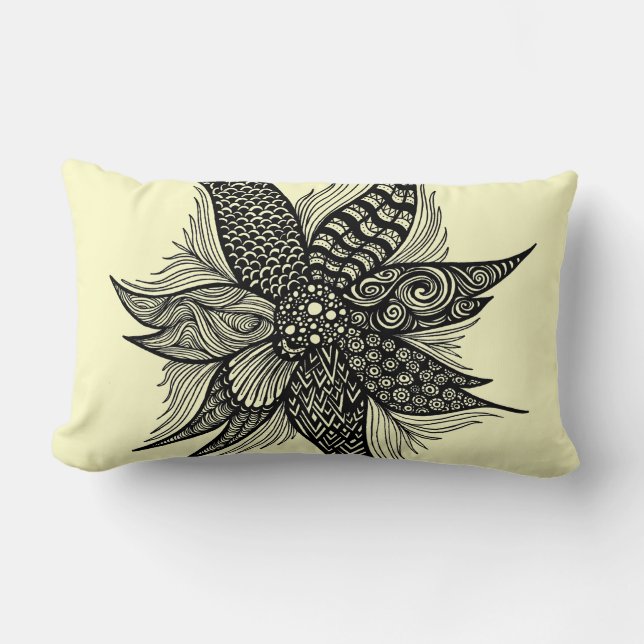 Coussin Rectangle Fleur en spirale (Recto)