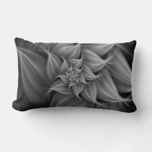 Coussin Rectangle Fleur Gris Awesome Fractale