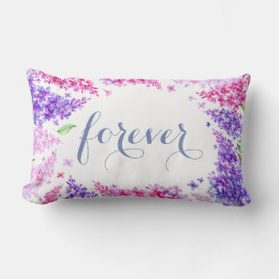 Coussin Rectangle Fleur Lilac de printemps Mariage floral