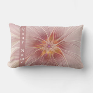 Coussin Rectangle Fleur Moderne Abstraite Rêve Floral Rose Tendre No