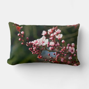 Coussin Rectangle Fleur rose dans la lumière chaude de l'été