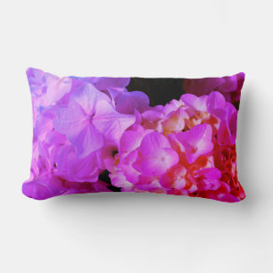 Coussin Rectangle Fleur rose violet élégant Hydrangeas