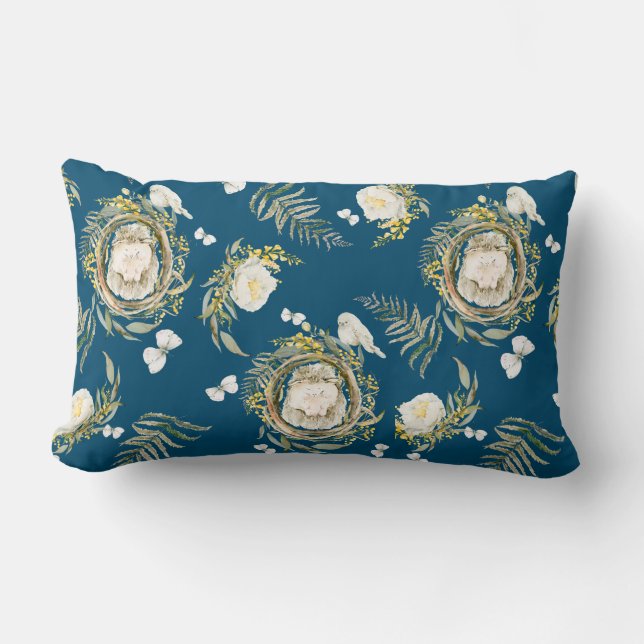 Coussin Rectangle Fleur sauvage de printemps de Little Hedge Hog (Recto)