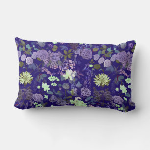 Coussin Rectangle Fleurs à l'atmosphère élégante et mystérieuse