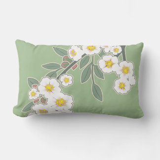 Coussin Rectangle Fleurs Cerise au Printemps