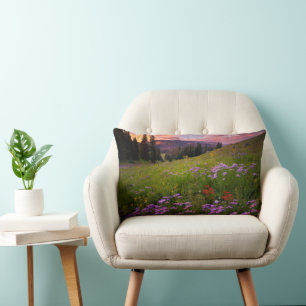 Coussin Rectangle Fleurs Colorado Fleur sauvage violet