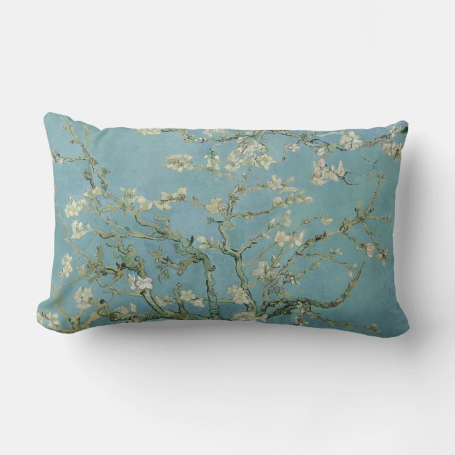 Coussin Rectangle Fleurs d'amandier par Vincent Van Gogh Beaux-arts (Recto)