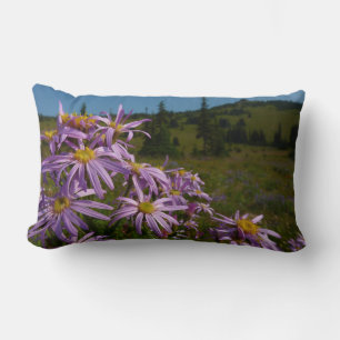 Coussin Rectangle Fleurs d'aster violet au Mont Rainier