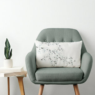 Coussin Rectangle Fleurs de cerisier blanc choisir le fond