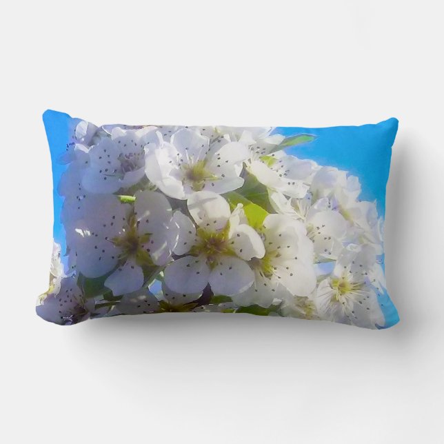 Coussin Rectangle Fleurs de poirier (Recto)