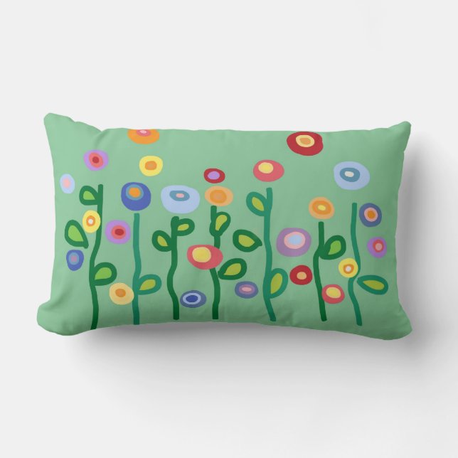 Coussin Rectangle Fleurs de printemps (Recto)