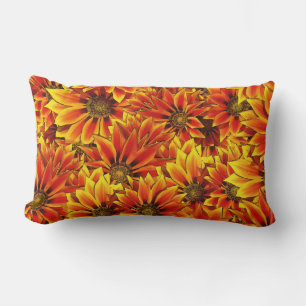 Coussin Rectangle Fleurs de soleil orange