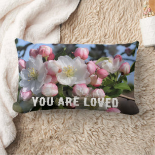 Coussin Rectangle Fleurs Inspirantes Vous êtes aimé