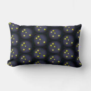 Coussin Rectangle Fleurs jaunes sur arrière - plan gris