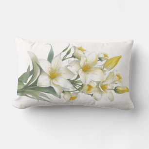 Coussin Rectangle Fleurs Lys Jaunes