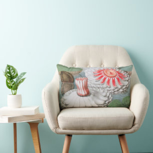 Coussin Rectangle Fleurs Nénuphars vintages dans un étang de jardin