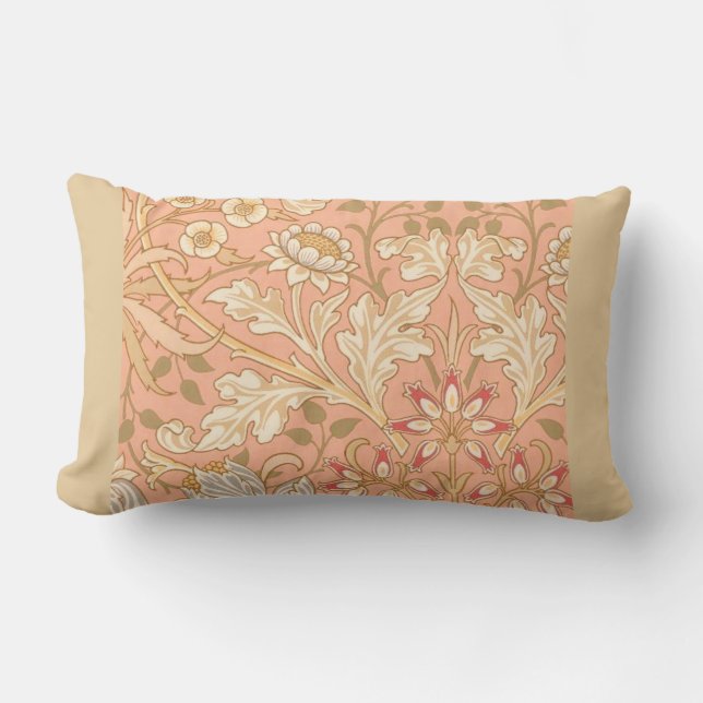 Coussin Rectangle Fleurs Rose Pastel (Recto)