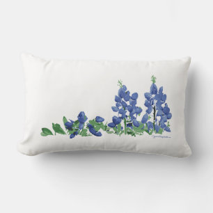 Coussin Rectangle Fleurs sauvages Bluebonnet, Fleurs texanes