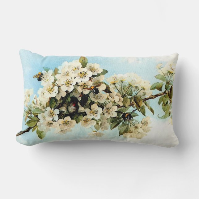 Coussin Rectangle Fleurs vintages d'Apple (Recto)