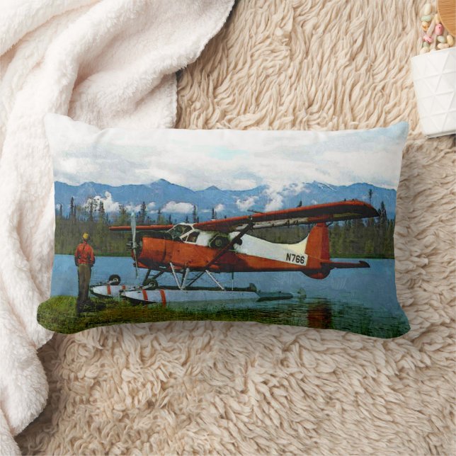 Coussin Rectangle Floatplane De Havilland Beaver (Couverture)