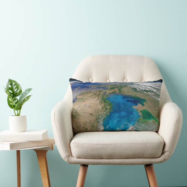 Coussin Rectangle Floraison De Phytoplancton Bleu En Mer Noire (Chaise)