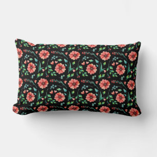 Coussin Rectangle Floral Fleurs exotiques et feuille Motif-45654