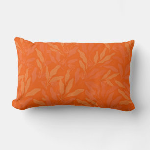 Coussin Rectangle Floral orange et jaune motif