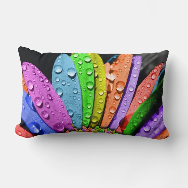 Coussin Rectangle Floral Printed Throw Pillow – Elegant Flower (Recto)