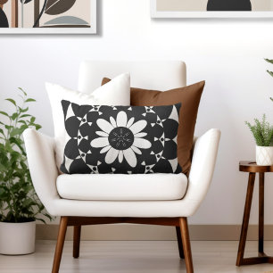 Coussin Rectangle Flore rétro