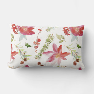 Coussin Rectangle Flores vintages de Noël