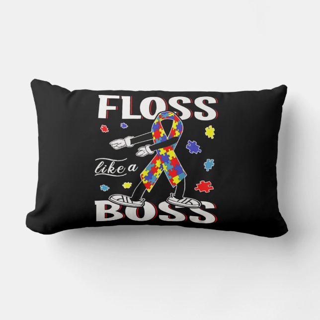 Coussin Rectangle Floss Kid Autism (Recto)