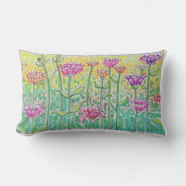 Coussin Rectangle Flower Field (Recto)