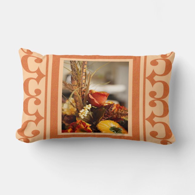 Coussin Rectangle Flowers à Autumn Colors (Recto)