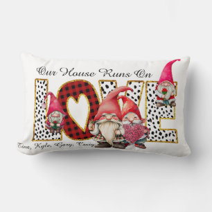 Coussin Rectangle Fonctionne Sur L'Amour, Famille Gnome, Personnalis